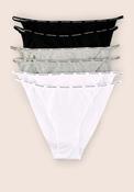 My Essentials Organic String Brief Pack 6 - Multicolour