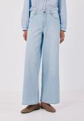 High Rise Long Palazzo Jeans - Navy