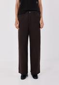 High Rise Long Palazzo Jeans - Dark Brown