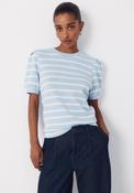 Striped Structured Printed Top - Blue image
