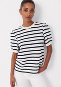 Striped Structured Printed Top - Blue image