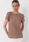 Striped Structured Top - White Print image