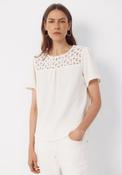 Combined Guipure Top - Cream image