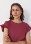 Essential Ruffle Cotton T-Shirt - Pink image