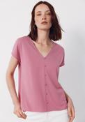 V- Buttons Neckline V - Pink image