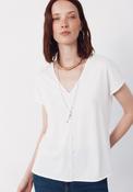 V- Buttons Neckline V - White image
