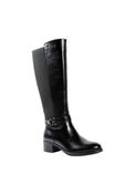Knee High Buckle Boot - Black