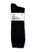 5 Pairs Soft Cotton Knee Highs - Black image
