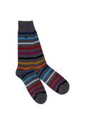 Small Stripe Socks - Grey