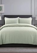 Seersucker Duvet Cover Set - Green