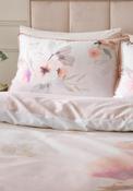 100% Cotton Floral Blooms Duvet Cover Set - Beige