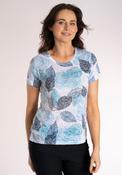 Abstract Crew T‑Shirt - Blue image