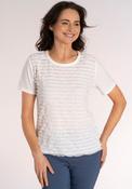 Solid Ruffle T‑Shirt - White image