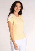 Embellished Shoulder Cotton T‑Shirt - Pear Sorbet image