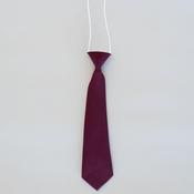 Elasticated School Tie - Wine