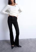 Jamie High Waist Flare Jeans - Black Denim