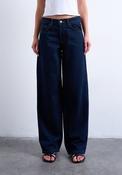 Cinch Low Waist Wide Jeans - Blue Denim image