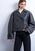 Grace Short Trenchcoat - Black image
