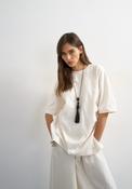 Rikka Oversized Knot T-Shirt - White