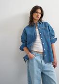Esther Oversized Shacket - Blue Denim