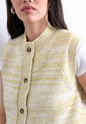 Dory Sleeveless Round Neck Vest - Yellow