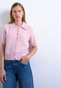 Cleo Short Sleeve One Button Cardigan - Pink