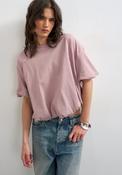 Mandy Bubble Hem T-Shirt - Pink