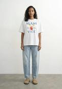 Premium Boxy Printed T-Shirt - Bright White/miami image