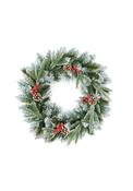 New Jersey Christmas Wreath With Berries &amp; Cones - Green