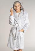 Frosted Hooded Robe - Grey