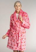 Printed Heart Robe - Pink
