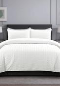 Seersucker Duvet Cover Set - White