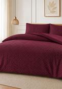 Velvet Pinsonic Duvet Set - Wine