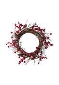 Hanging Berry Wreath - Red
