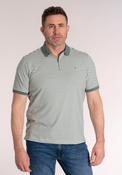 100% Cotton Stripe Zip Polo - Green image