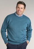 Plain Essential Crew Neck Knit - Torquise