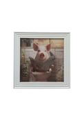 The Stonewall Gallery Framed Picture Pig Reading - Multi