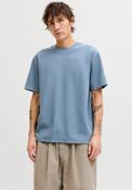 Plain Textured T-Shirt - Blue image