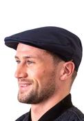 Poplin Flat Cap - Navy