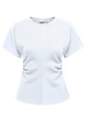 Safina Short Sleeve Detail Top - White