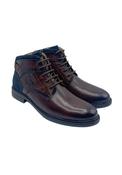 Heel Detail Lace Up Boot - Brown