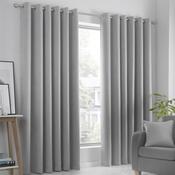 Luna Eyelet Dim Out Curtains - Grey