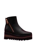 Witcham Side Zip Wedge Boot - Black