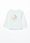 Printed Long Sleeve T-Shirt - White