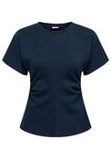 Safina Short Sleeve Detail Top - Blue