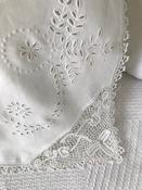 Hand Embroidered Linen Cloth — Sheelin Lace