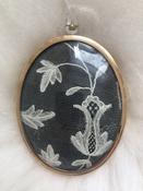 Framed  Antique Applique Bobbin Lace — Sheelin Lace