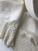 Linen &amp; KnittedLace Apron — Sheelin Lace