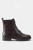 ARA Chocolate Brown Lace-Up Ankle Boots — 12-11260