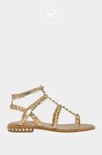 Ash Gold Studded Gladiator Sandals - Precious image